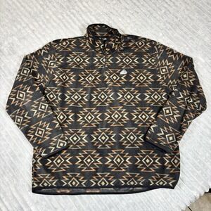 Hurley Men's 2XL Aztec style Mesa Windchill Quarter Zip Pullover Fleece‎ Jacket